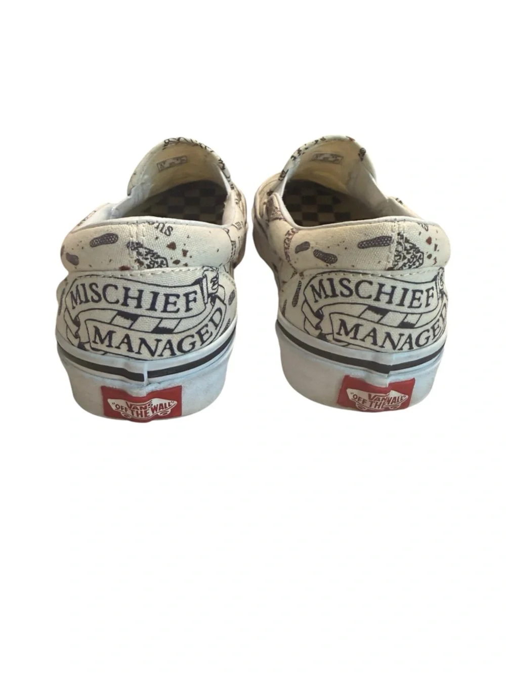 Unisex Harry Potter Marauder’s Map Vans Classic Slip-On Size 8 Women/6.5 Men’s - Picture 4 of 7